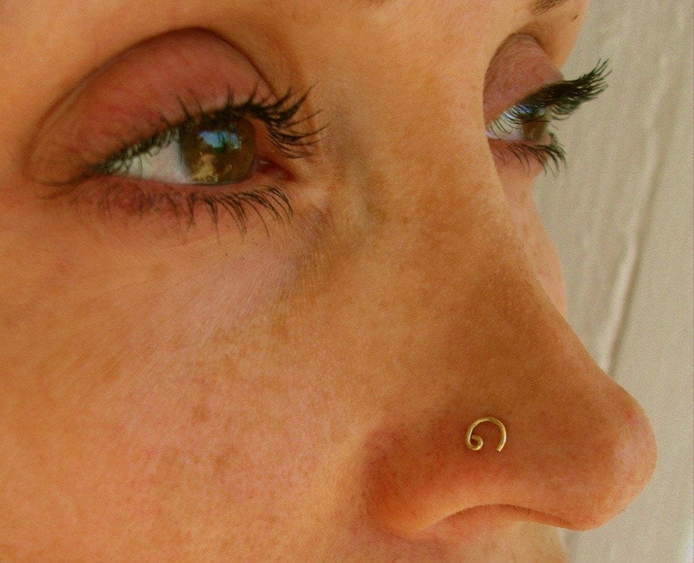 Gold Filled Offene Spirale Nasenring Handgemachter Tragus Stud Gold Filled Offene Spirale Nasenring Handgemachter Tragus Stud von KRaczJewelry
