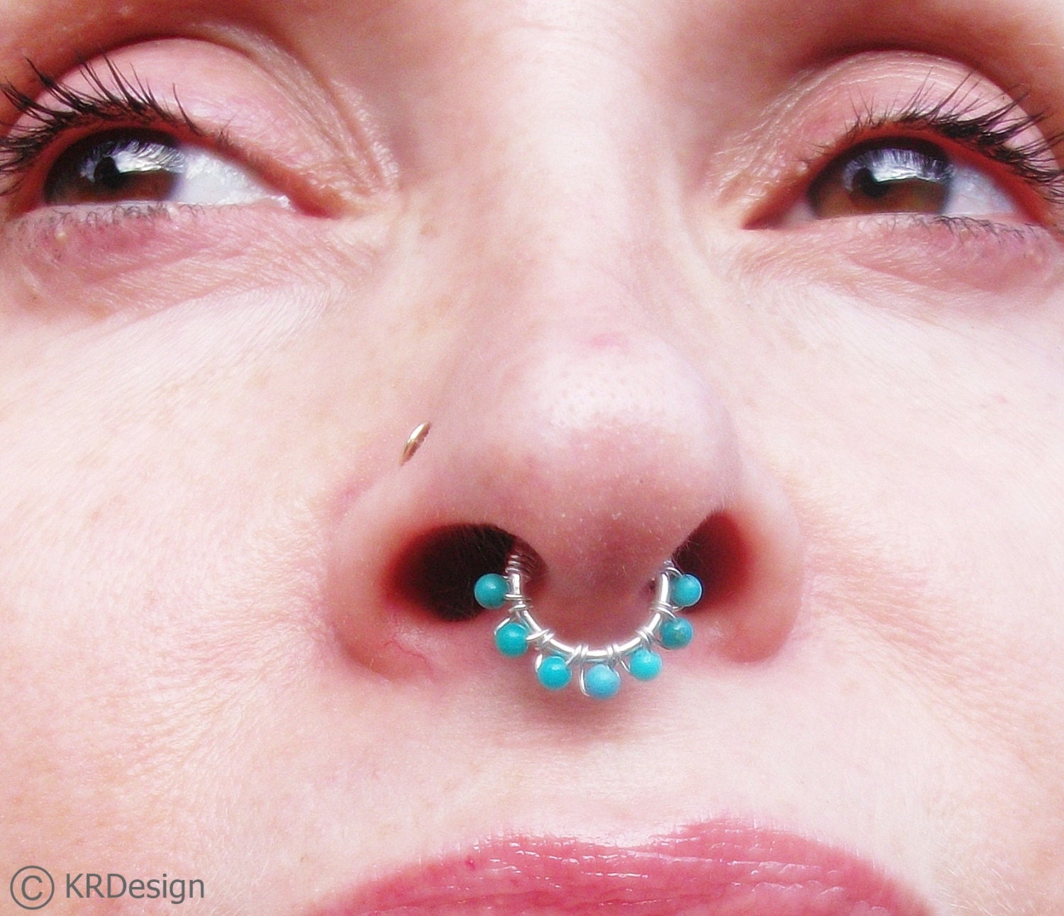 Türkis Nicht Durchbohrtes Septum Ring Silber Knorpel Schmuck Türkis Nicht Durchbohrtes Septum Ring Silber Knorpel Schmuck von KRaczJewelry