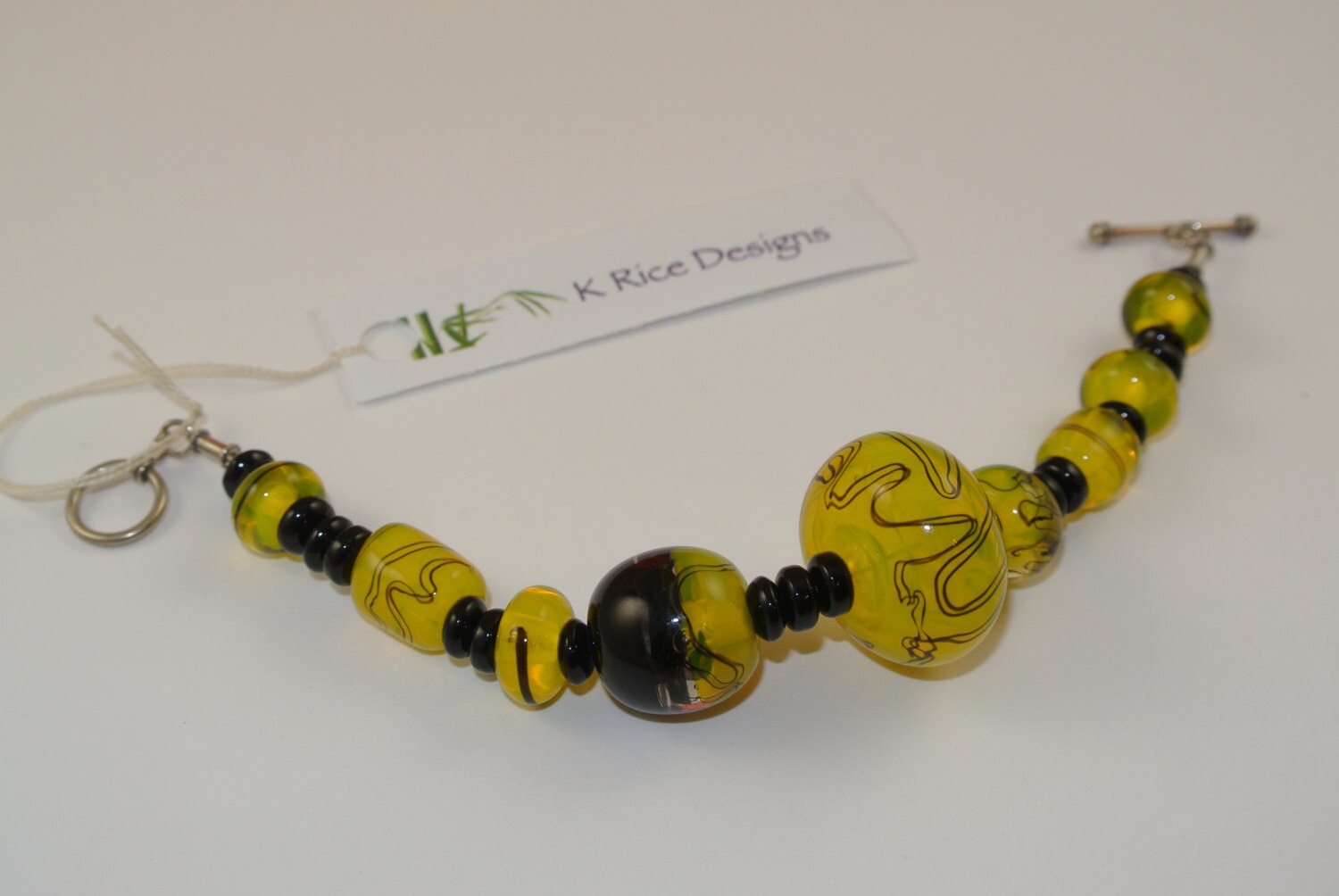 Onyx/Lampwork Perlen Armband Onyx/Lampwork Perlen Armband von KRiceDesigns