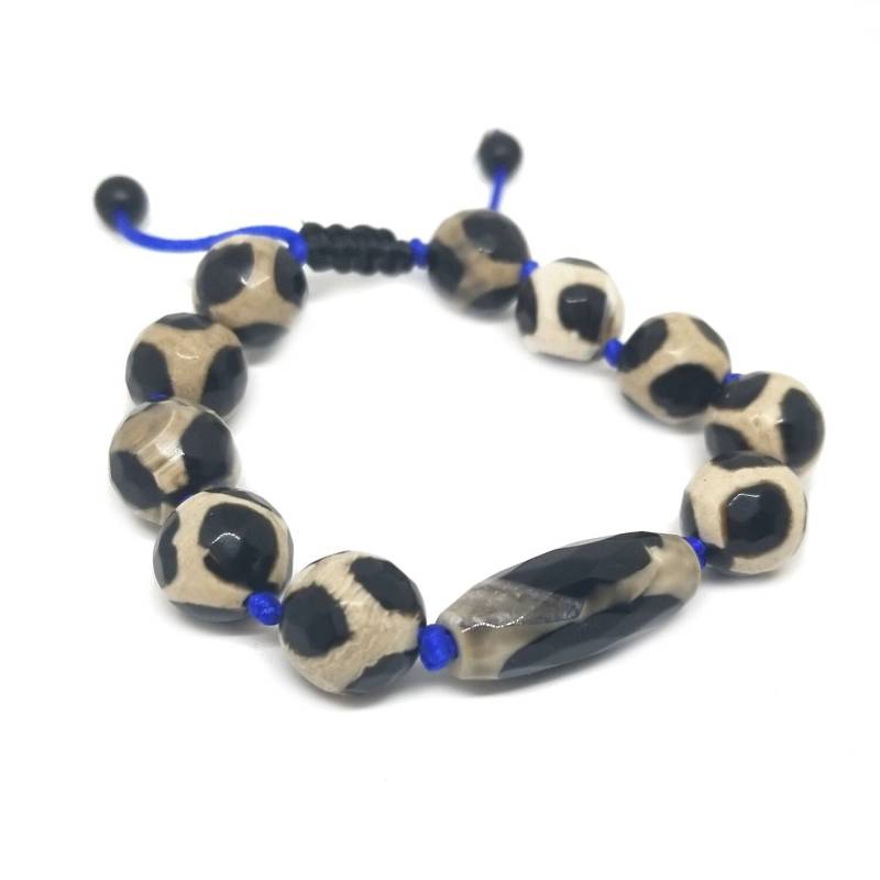 Handgeknüpfte Achat Perlen Armband - Verstellbar Unisex Design von KRulez