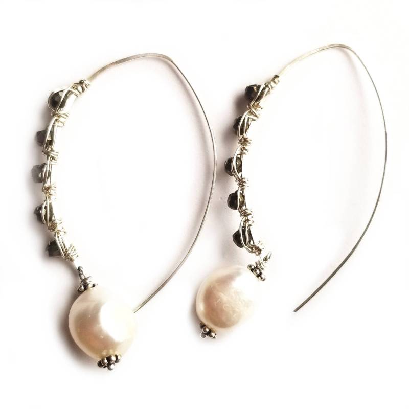 Jahrgang Geschmack Süßwasser Perle Ohrringe/sterling Silberohrringe Silber Tolle Geschenkidee von KRulez