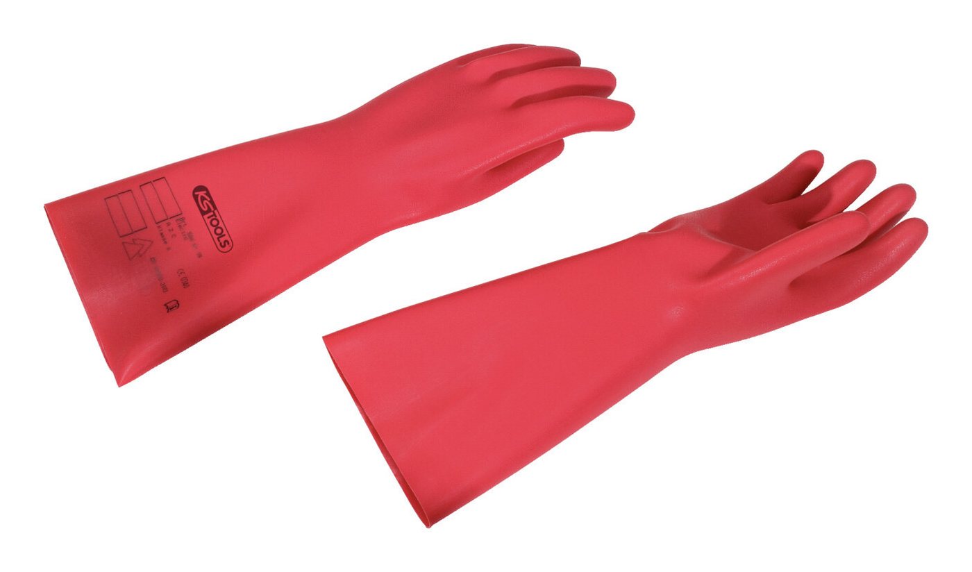 KS Tools Elektriker-Handschuhe Elektriker-Schutzhandschuh mit Schutzisolierung, Größe 9, rot von KS Tools