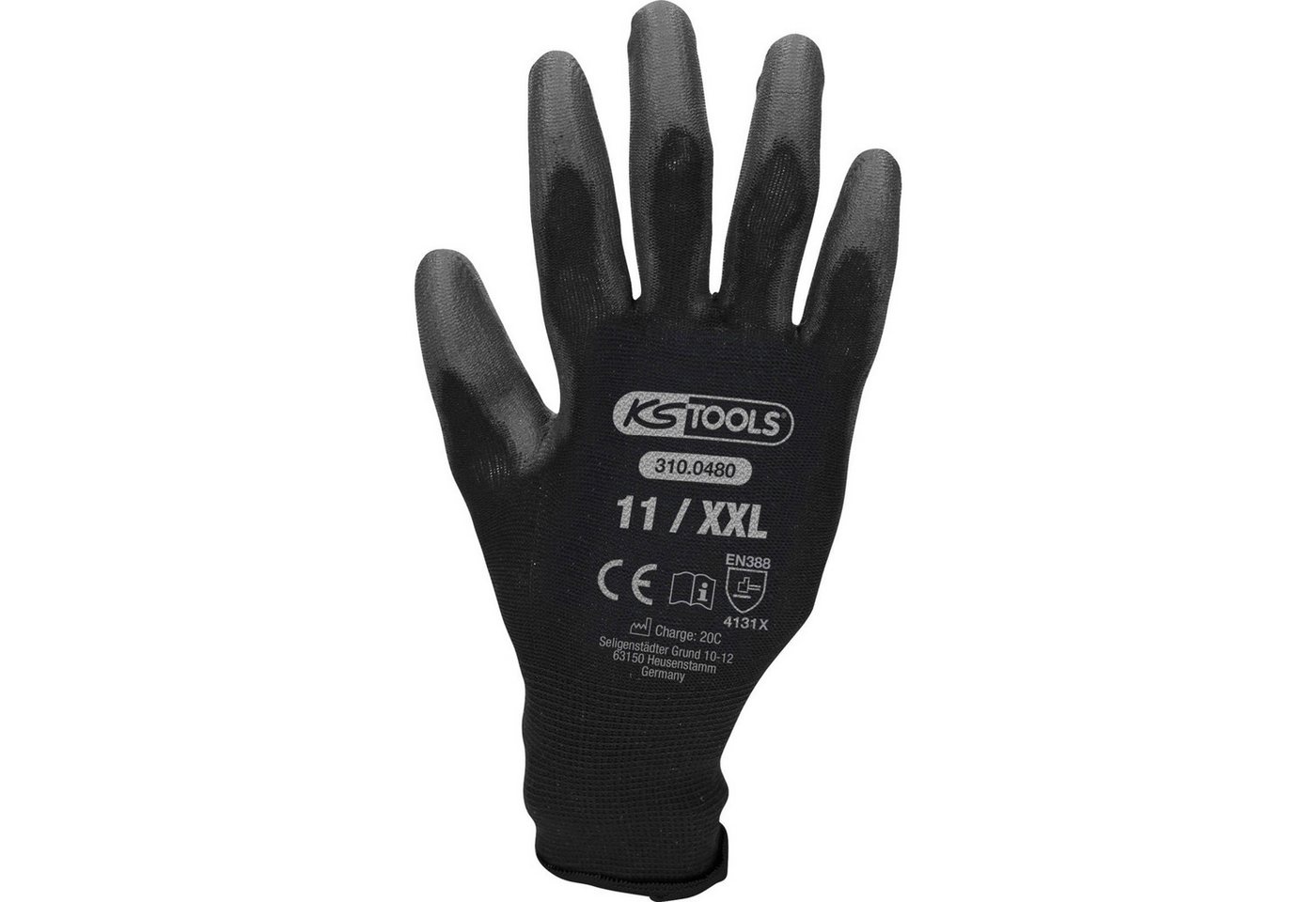 KS Tools Mechaniker-Handschuhe KS TOOLS Mikro-Feinstrickhandschuhe-schwarz 11 12 Paar - 310.0480 von KS Tools