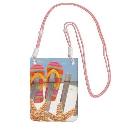 Die kompakte und leichte Umhängetasche mit Flip-Flop-Motiv ist geeignet für tägliche Reisen, Pendeln und Einkaufen, rose, Einheitsgröße von KSANNNS
