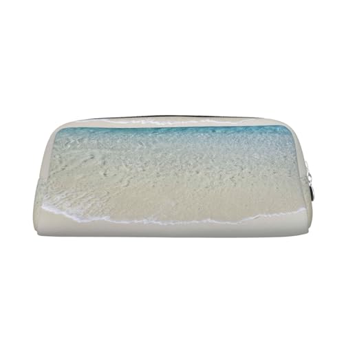 KSANNNS Beach Clear Sea Sand Printed Simple Portable Stationery Bag, Light and Spacious School Office Stationery Storage Box, silber, Einheitsgröße, Kosmetiktasche KSANNNS Beach Clear Sea Sand Printed Simple Portable Stationery Bag, Light and Spacious School Office Stationery Storage Box, silber, Einheitsgröße, Kosmetiktasche von KSANNNS