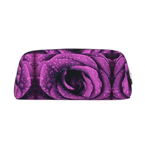 KSANNNS Blooming Rose Blume gedruckt einfache tragbare Schreibwarentasche leicht und geräumig Schule Büro Schreibwaren Aufbewahrungsbox, silber, Einheitsgröße, Kosmetiktasche von KSANNNS