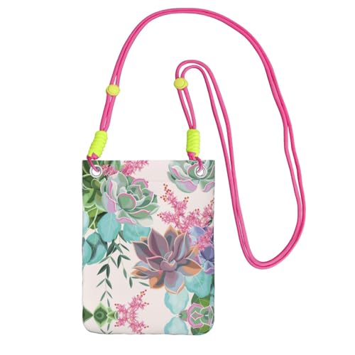 KSANNNS Bunte Sukkulenten-kompakte und leichte bedruckte Kuriertasche ist geeignet für tägliche Reisen, Pendeln und Einkaufen, Fuchusia, Einheitsgröße KSANNNS Bunte Sukkulenten-kompakte und leichte bedruckte Kuriertasche ist geeignet für tägliche Reisen, Pendeln und Einkaufen, Fuchusia, Einheitsgröße von KSANNNS