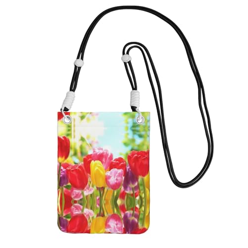 KSANNNS Bunte Tulpen kompakte und leichte bedruckte Kuriertasche ist geeignet für tägliche Reisen, Pendeln und Einkaufen, Schwarz , Einheitsgröße KSANNNS Bunte Tulpen kompakte und leichte bedruckte Kuriertasche ist geeignet für tägliche Reisen, Pendeln und Einkaufen, Schwarz , Einheitsgröße von KSANNNS