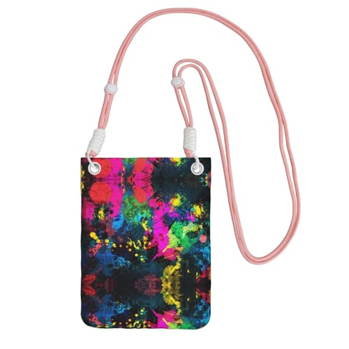KSANNNS Bunte abstrakte Malerei, kompakt und leicht, bedruckte Kuriertasche ist geeignet für tägliche Reisen, Pendeln und Einkaufen, rose, Einheitsgröße von KSANNNS