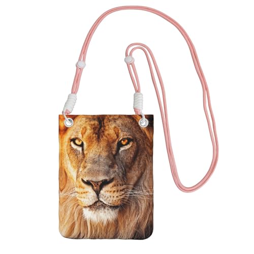KSANNNS Coole Lion kompakte und leichte bedruckte Kuriertasche ist geeignet für tägliche Reisen, Pendeln und Einkaufen, rose, Einheitsgröße von KSANNNS