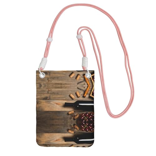 KSANNNS Die kompakte und leichte Kuriertasche für Weinflaschen mit Korken und Trauben ist geeignet für tägliche Reisen, Pendeln und Einkaufen, rose, Einheitsgröße von KSANNNS