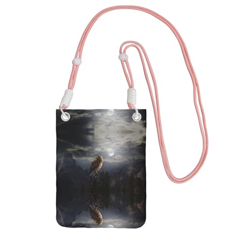 KSANNNS Die kompakte und leichte Kuriertasche mit böser Eule ist geeignet für tägliche Reisen, Pendeln und Einkaufen, rose, Einheitsgröße von KSANNNS