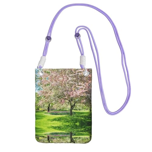 KSANNNS Die kompakte und leichte Kuriertasche mit rosa Blumen auf dem Baum ist geeignet für tägliche Reisen, Pendeln und Einkaufen, violett, Einheitsgröße KSANNNS Die kompakte und leichte Kuriertasche mit rosa Blumen auf dem Baum ist geeignet für tägliche Reisen, Pendeln und Einkaufen, violett, Einheitsgröße von KSANNNS