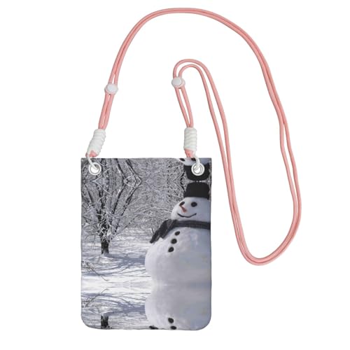 KSANNNS Die kompakte und leichte Messenger-Tasche mit weißem Baum und Schneemännern ist geeignet für tägliche Reisen, Pendeln und Einkaufen, rose, Einheitsgröße von KSANNNS