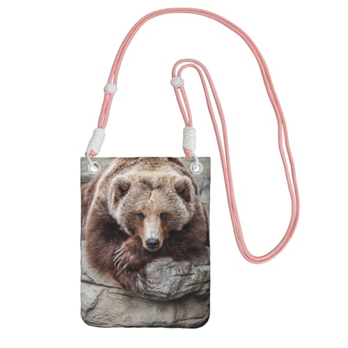 KSANNNS Die kompakte und leichte Umhängetasche von Brown Bears ist geeignet für tägliche Reisen, Pendeln und Einkaufen, rose, Einheitsgröße von KSANNNS