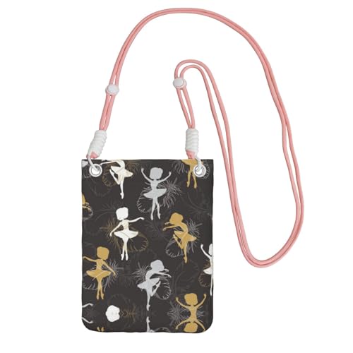 KSANNNS Die kompakte und leichte bedruckte Kuriertasche mit tanzender Feder ist geeignet für tägliche Reisen, Pendeln und Einkaufen, rose, Einheitsgröße von KSANNNS
