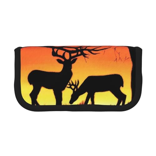 KSANNNS Federmäppchen aus Segeltuch, Motiv: Winter-Natur, Hirsch, strapazierfähig, für Lernen und Kosmetik, Winter Nature Hirsch, Einheitsgröße, Kulturbeutel KSANNNS Federmäppchen aus Segeltuch, Motiv: Winter-Natur, Hirsch, strapazierfähig, für Lernen und Kosmetik, Winter Nature Hirsch, Einheitsgröße, Kulturbeutel von KSANNNS