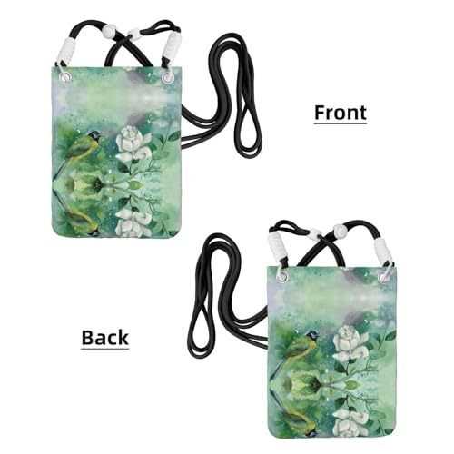 KSANNNS Gardenia Messenger Bag mit Blumenmotiv und Vögeln, kompakt und leicht, geeignet für tägliche Reisen, Pendeln und Einkaufen, Schwarz , Einheitsgröße KSANNNS Gardenia Messenger Bag mit Blumenmotiv und Vögeln, kompakt und leicht, geeignet für tägliche Reisen, Pendeln und Einkaufen, Schwarz , Einheitsgröße von KSANNNS
