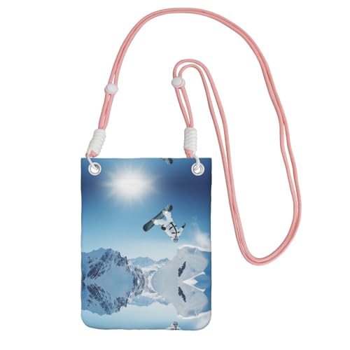 KSANNNS Kompakte und leichte bedruckte Kuriertasche für das Snowboarden, geeignet für tägliche Reisen, Pendeln und Einkaufen, rose, Einheitsgröße von KSANNNS