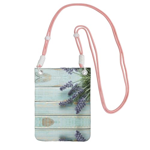 KSANNNS Kompakte und leichte bedruckte Kuriertasche mit Lavendel auf Holz, geeignet für tägliche Reisen, Pendeln und Einkaufen, rose, Einheitsgröße von KSANNNS