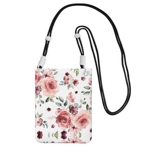 KSANNNS Kompakte und leichte bedruckte Kuriertasche mit Rosenblüten ist geeignet für tägliche Reisen, Pendeln und Einkaufen, Schwarz , Einheitsgröße KSANNNS Kompakte und leichte bedruckte Kuriertasche mit Rosenblüten ist geeignet für tägliche Reisen, Pendeln und Einkaufen, Schwarz , Einheitsgröße von KSANNNS