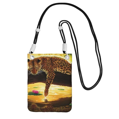 KSANNNS Lustige Umhängetasche mit Leopardenmuster, kompakt und leicht, geeignet für tägliche Reisen, Pendeln und Einkaufen, Schwarz , Einheitsgröße KSANNNS Lustige Umhängetasche mit Leopardenmuster, kompakt und leicht, geeignet für tägliche Reisen, Pendeln und Einkaufen, Schwarz , Einheitsgröße von KSANNNS