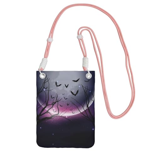 KSANNNS Purple Moon Kompakte und leichte bedruckte Kuriertasche ist geeignet für tägliche Reisen, Pendeln und Einkaufen, rose, Einheitsgröße von KSANNNS