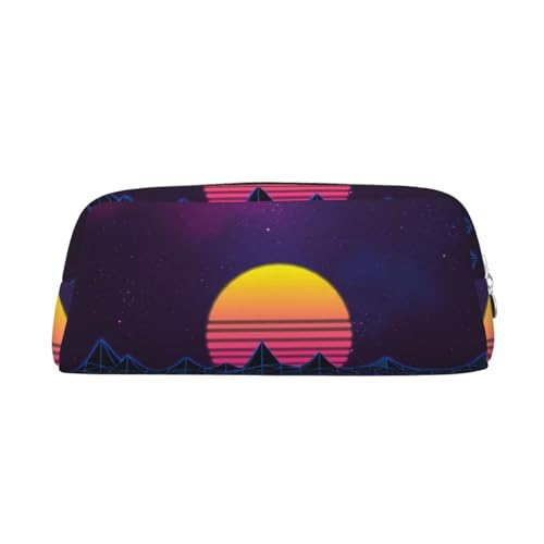 KSANNNS Retrowave Bilder-bedruckte einfache tragbare Schreibwarentasche, leicht und geräumig, für Schule, Büro, Schreibwaren-Aufbewahrungsbox, silber, Einheitsgröße, Kosmetiktasche KSANNNS Retrowave Bilder-bedruckte einfache tragbare Schreibwarentasche, leicht und geräumig, für Schule, Büro, Schreibwaren-Aufbewahrungsbox, silber, Einheitsgröße, Kosmetiktasche von KSANNNS