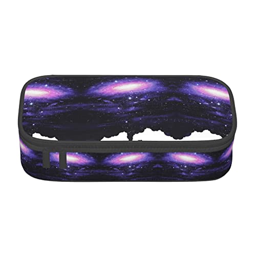 KSEFXXPKA Galaxy Space Kunstdruck-Federmäppchen, geräumige Oxford-Tuchaufbewahrung mit mehreren Fächern, Schwarz , Einheitsgröße, Kinderrucksack von KSEFXXPKA
