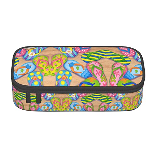 KSEFXXPKA Lustige Flip Flops Hausschuhe Kunstdruck Federmäppchen Geräumige Oxford Tuch Aufbewahrung mit mehreren Fächern, Schwarz , Einheitsgröße, Kinderrucksack KSEFXXPKA Lustige Flip Flops Hausschuhe Kunstdruck Federmäppchen Geräumige Oxford Tuch Aufbewahrung mit mehreren Fächern, Schwarz , Einheitsgröße, Kinderrucksack von KSEFXXPKA