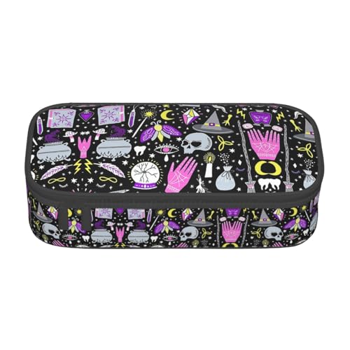 KSEFXXPKA Magische Hexe Hexerei Böhmische Zeichnung Druck Federmäppchen Geräumige Oxford Tuch Aufbewahrung mit mehreren Fächern, Schwarz , Einheitsgröße, Kinderrucksack KSEFXXPKA Magische Hexe Hexerei Böhmische Zeichnung Druck Federmäppchen Geräumige Oxford Tuch Aufbewahrung mit mehreren Fächern, Schwarz , Einheitsgröße, Kinderrucksack von KSEFXXPKA
