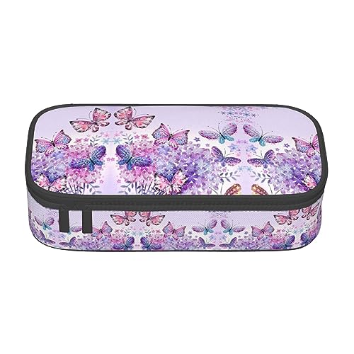 KSEFXXPKA Schönes Federmäppchen mit Schmetterlings-Kunstdruck, geräumige Oxford-Stoffaufbewahrung mit mehreren Fächern, Schwarz , Einheitsgröße, Kinderrucksack KSEFXXPKA Schönes Federmäppchen mit Schmetterlings-Kunstdruck, geräumige Oxford-Stoffaufbewahrung mit mehreren Fächern, Schwarz , Einheitsgröße, Kinderrucksack von KSEFXXPKA