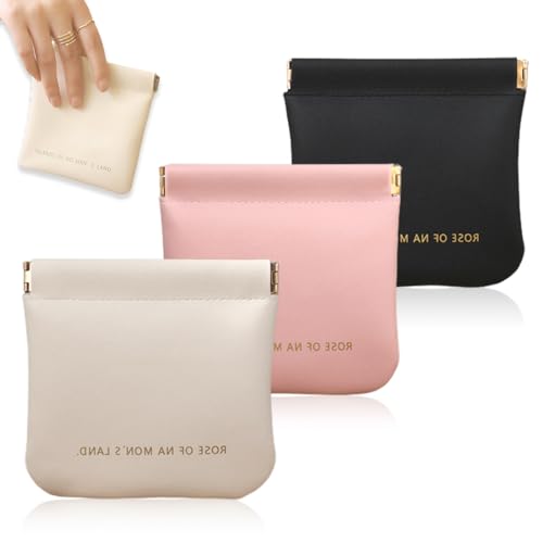 KSJEHW 3 Stück Damenbinden Aufbewahrungstasche Tampon Binden Aufbewahrung für Damen Mädchen Mini Perioden Tasche mit Reißverschluss Damenbinde Organizer Kosmetiktasche Klein Tragbar Tampontasche von KSJEHW