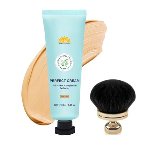 Body Coverage Perfector, All Over Complexion Skin Tint Lotion Abdeckcreme Ohne Übertragung Mit Body Make Up Pinsel, Voll Deckende Make Up Creme Für Gesicht & Körper Langanhaltend (Medium) von KSKAN