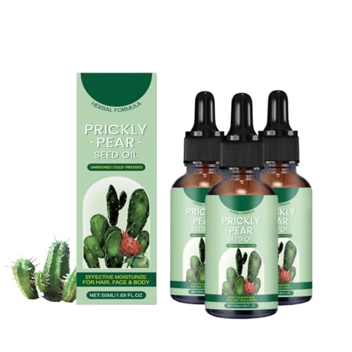 Kaktusfeigenkernöl Bio, Anti Falten& Augenringe Feigenkaktusöl, Pflegend& Feuchtigkeitsreich, Damen Beauty Serum für Gesicht und Körper Skincare Anti Aging, für Körper& Haare geeignet (3) von KSKAN