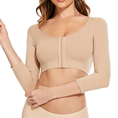 KSKshape Damen Arm Shaper Former Figurformende Shapewear Post Chirurgisch Kompression Körperhaltung Buckel Korrektor Top,Beige,L von KSKshape