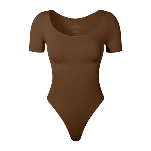 KSKshape Shapewear Damen Kurzarm Body Shaper Bauchweg T-Shirts Runde Kragen Bodysuit, Braun, XL KSKshape Shapewear Damen Kurzarm Body Shaper Bauchweg T-Shirts Runde Kragen Bodysuit, Braun, XL von KSKshape