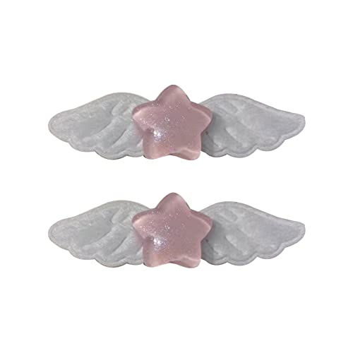 KSTZGTA 2 schöne Haarspangen mit Sternflügeln, modische Haarspangen, süßer Kopfschmuck, Haarschmuck für Frauen und Mädchen, Haar-Seitenclip für Frauen, dekorativ, wie beschrieben von KSTZGTA