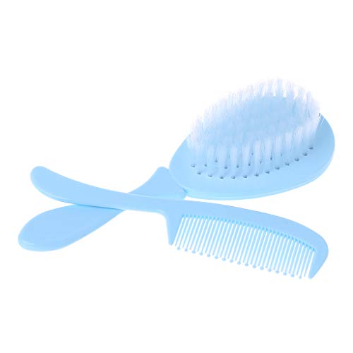 KSTZGTA Baby-Pflege-Haarbürste für Kinder, Mädchen, Badedusche, reiner, sicherer Haarkamm, Haarbürste, Säuglingsmassagegerät, 1 Set, Babykammbürste, Pflegebedarf, Blau von KSTZGTA