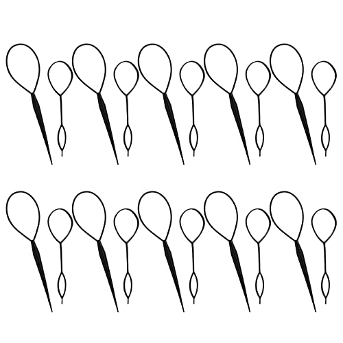 Topsy Haarschwanz-Werkzeuge für Frauen, 10 Bulks, Haarstyling-Werkzeug-Set, Haarflechtwerkzeug, Pferdeschwanz, mit 2 Größen, Haarflechtwerkzeug-Set, französischer Zopf, Frauen für Kinder von KSTZGTA