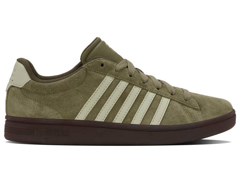 K-SWISS MENS COURT TIEBREAK II SDE BURNT OLIVE/BLACK COFFEE/ALFALFA von KSWISS-EU