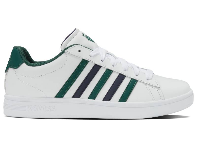 K-SWISS MENS COURT TIEBREAK II WHITE/POSY GREEN/NAVAL ACADEMY von KSWISS-EU