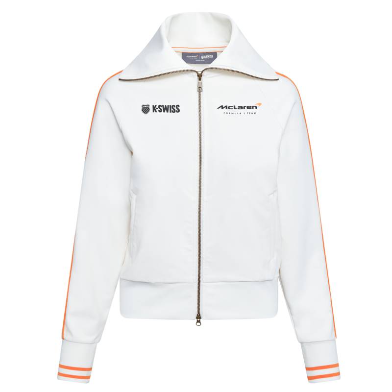 K-SWISS WOMENS A1 MCLAREN F1 TEAM VINTAGE SOFT TRACK JACKET WHITE von KSWISS-EU