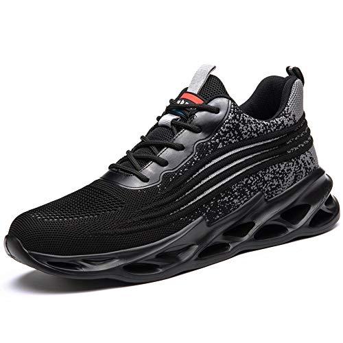 KTDYG Atmungsaktive Arbeitsschuhe Herren S3 Leicht Sportlich Sicherheitsschuhe Damen mit Stahlkappe Sneaker 36-47 von KTDYG