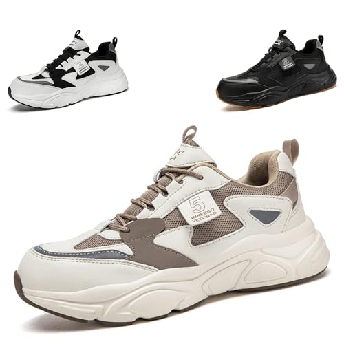 KTDYG Sicherheitsschuhe Damen Leicht Atmungsaktiv Arbeitsschuhe Sportlich Stahlkappenschuhe rutschfeste Schutzschuhe, Beige, 40EU KTDYG Sicherheitsschuhe Damen Leicht Atmungsaktiv Arbeitsschuhe Sportlich Stahlkappenschuhe rutschfeste Schutzschuhe, Beige, 40EU von KTDYG