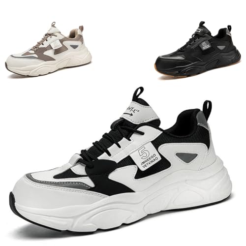 KTDYG Sicherheitsschuhe Damen Leicht Atmungsaktiv Arbeitsschuhe Sportlich Stahlkappenschuhe rutschfeste Schutzschuhe, Weiß, 38EU von KTDYG