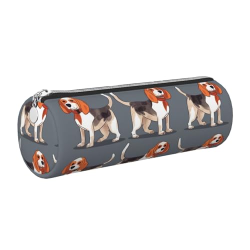 KTHSNSKL Federmäppchen aus Leder mit Reißverschluss, ästhetischer Stifthalter, Beagle-Muster, Federmäppchen für Damen und Herren, handgefertigt, multifunktional, Reise-Kosmetiktasche für Arbeit, Büro KTHSNSKL Federmäppchen aus Leder mit Reißverschluss, ästhetischer Stifthalter, Beagle-Muster, Federmäppchen für Damen und Herren, handgefertigt, multifunktional, Reise-Kosmetiktasche für Arbeit, Büro von KTHSNSKL