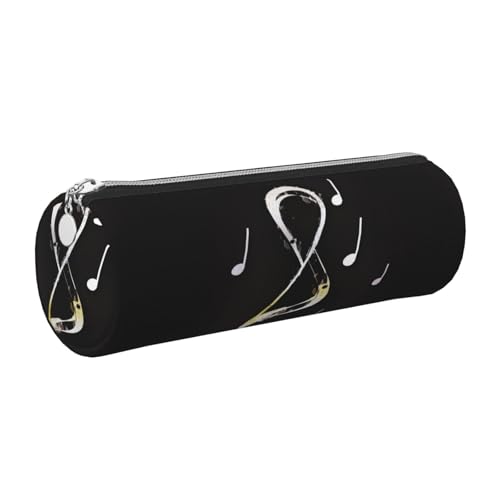 KTHSNSKL Federmäppchen aus Leder mit Reißverschluss, ästhetischer Stifthalter, Musiknoten, Federmäppchen für Damen und Herren, handgefertigt, multifunktional, Reise-Kosmetiktasche für Arbeit, Büro KTHSNSKL Federmäppchen aus Leder mit Reißverschluss, ästhetischer Stifthalter, Musiknoten, Federmäppchen für Damen und Herren, handgefertigt, multifunktional, Reise-Kosmetiktasche für Arbeit, Büro von KTHSNSKL