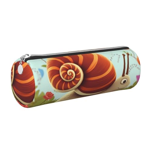 KTHSNSKL Federmäppchen aus Leder mit Reißverschluss, ästhetischer Stifthalter, niedliche Schnecke, Federmäppchen für Damen und Herren, handgefertigt, multifunktional, Reise-Kosmetiktasche für Arbeit KTHSNSKL Federmäppchen aus Leder mit Reißverschluss, ästhetischer Stifthalter, niedliche Schnecke, Federmäppchen für Damen und Herren, handgefertigt, multifunktional, Reise-Kosmetiktasche für Arbeit von KTHSNSKL