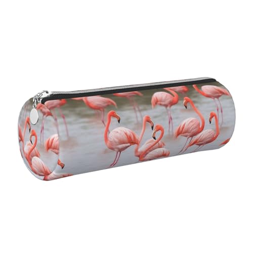 KTHSNSKL Federmäppchen aus Leder mit Reißverschluss, ästhetischer Stifthalter, rosa Flamingos, Federmäppchen für Damen und Herren, handgefertigt, multifunktional, Reise-Kosmetiktasche für Arbeit, Büro KTHSNSKL Federmäppchen aus Leder mit Reißverschluss, ästhetischer Stifthalter, rosa Flamingos, Federmäppchen für Damen und Herren, handgefertigt, multifunktional, Reise-Kosmetiktasche für Arbeit, Büro von KTHSNSKL